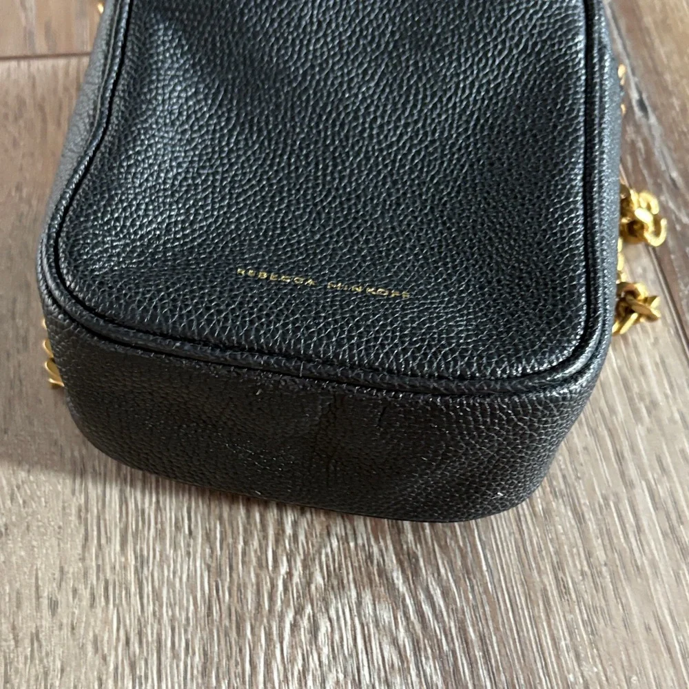 Rebecca Minkoff Black Crossbody Bag with Gold Chain - Picture 3 of 3